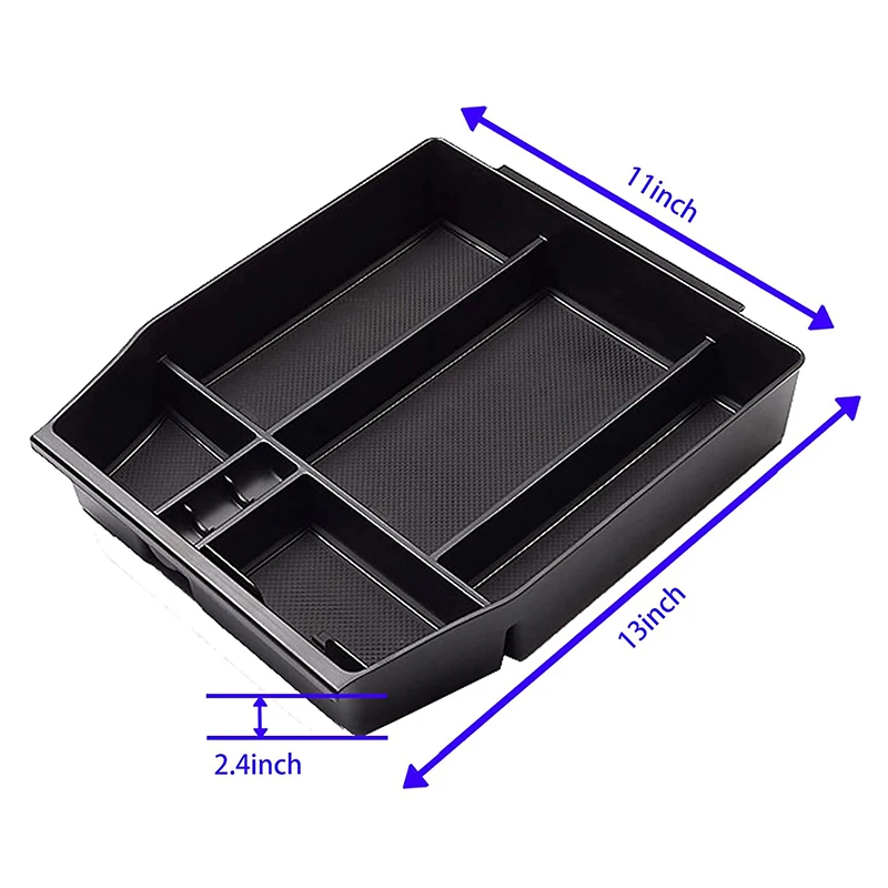 Center Console Organizer Tray for 2021 2022 2023 Ford F150 Raptor Center Armrest Glove Storage Box Accessories F150