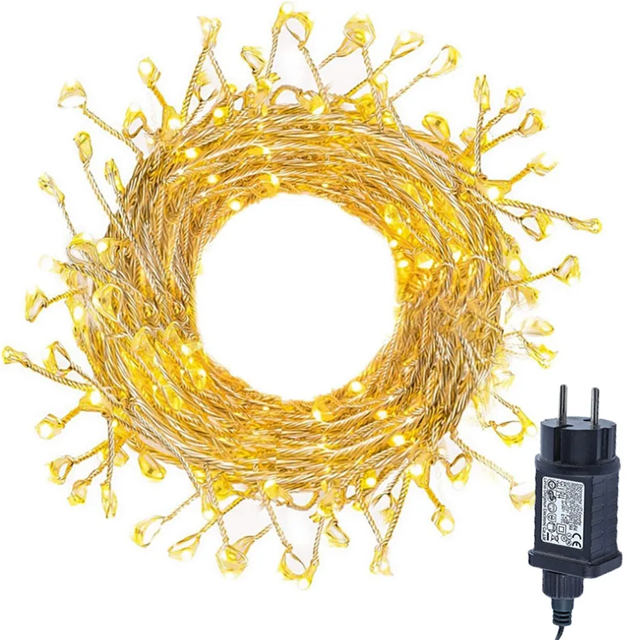 

6M Connectable Cluster Fairy Light Christmas Copper Wire Garland Light Waterproof Firecracker String Light For Xmas Tree Decor