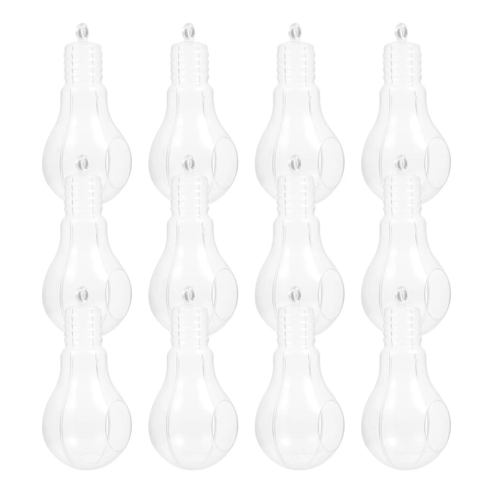 

12Pcs Christmas Fillable Ball Ornament LED Electronic Effect Pendant for Holiday Decorations Party Wedding Xmas Decor