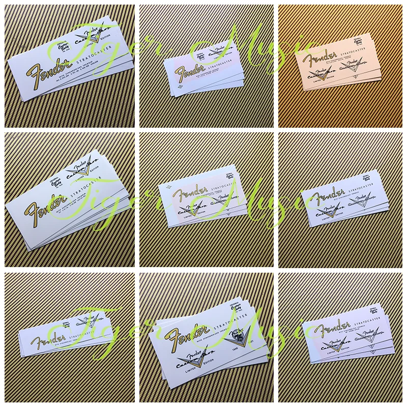 3 uds DIY guitarras eléctricas transferencia de tobogán acuático calcomanía de guitarra cuello cabeza pegatina para cabeza pegatina para guitarra ST película en forma de lágrima