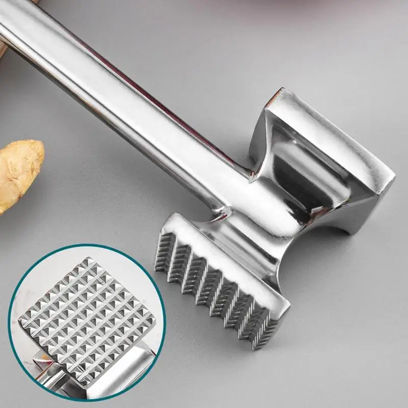 Meat Tenderizer Dual-Side Stainless Steel Knife Meat Beef Steak Mallet Meat Tenderizer Hammer Pounder Cooking Tool Meat Softener