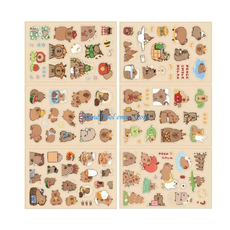 

H37F Cartoon Animal Sticker, устойчивая к наклейке на скрапбукинг