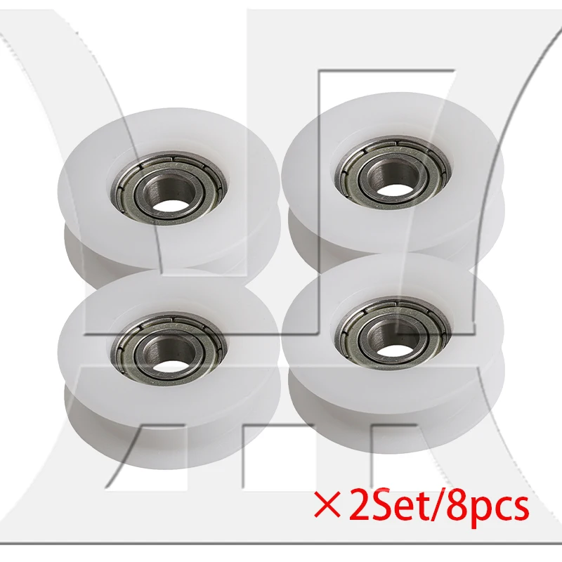 

8pcs Plastic Bearing Guide Pulley Wheel 6 x 28 x 9 Mm White Wheel Track Door and Window Drawer Pulley Guide Wheel