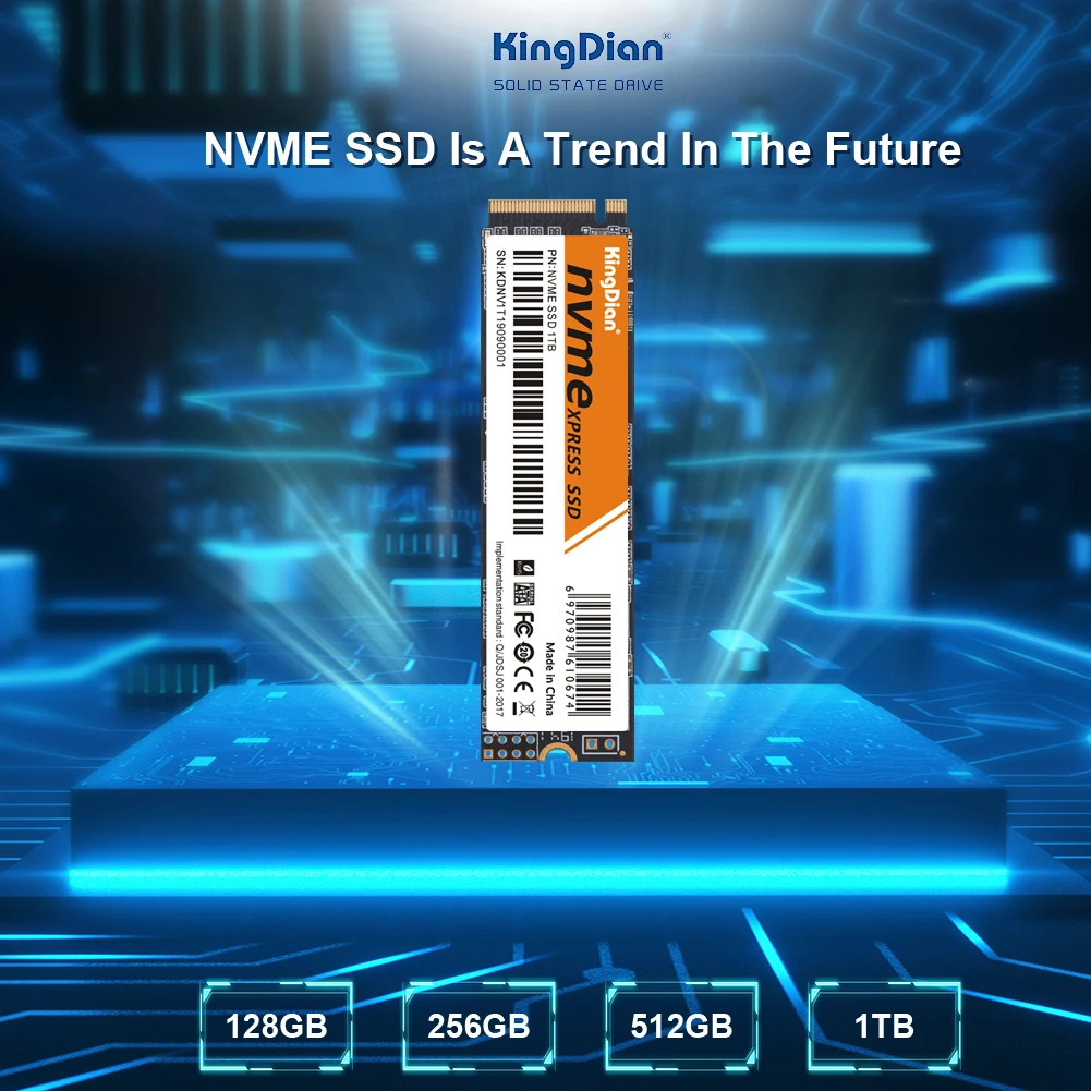 KingDian SSD 128GB 256GB 512GB 1TB 2TB  M.2 2280 NVMe Interface Internal Solid State Drive for Gaming,Compatible with Laptop&PC