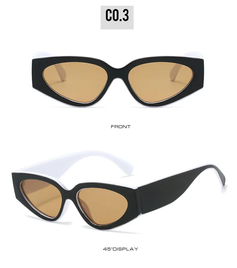 Neue Vintage Cat-Eye Sonnenbrille für Damen und Herren, Marken-Rundbrille, Ovale Sonnenbrille für Männer und Frauen – Detail 20
