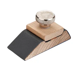 DIY Leather Craft Edge Tool Beech Block Handmade Leather Durable Tanneds Tools Woodens Edge Grinding Sandpaper Treatments