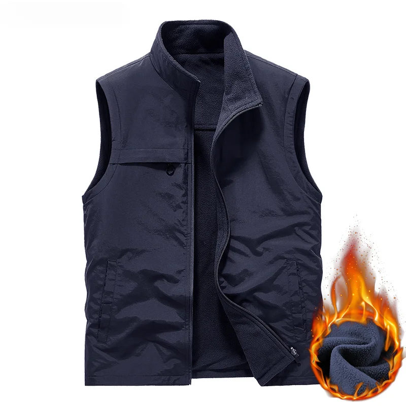 Camping Vest Zip Multi-pocket Tactical Military Men\'s Winter Jackets Mesh Sleeveless Jacket Work Climbing Hunting Man Denim Coat