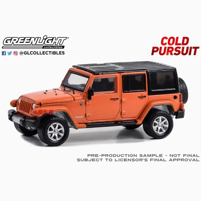 GreenLight, escala 1:64, 2010, Jeep's Wrangler, modelo de coche simulado de aleación ilimitada, regalo de recuerdo clásico para adultos, exhibición estática