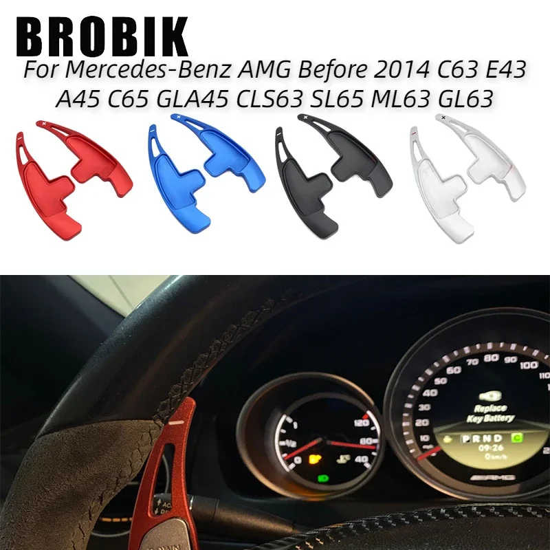 Car Steering Wheel Shift Paddle Car Sticker Styling For Mercedes-Benz AMG Before 2014 C63 E43 A45 C65 GLA45 CLS63 SL65 ML63 GL63