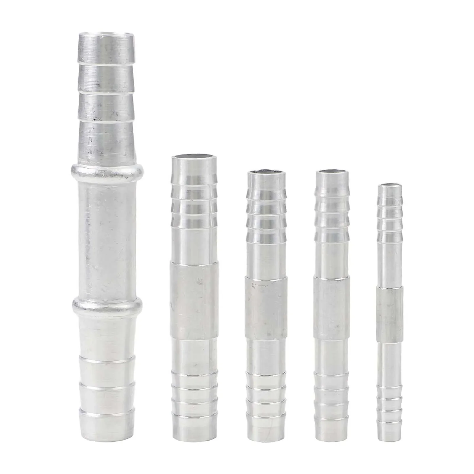 5PCS Aluminum A/C Hose Barb Straight Splice Push In Fittings 8 11 13 16 17MM Suitable For Car Air Conditioning Hose Connections