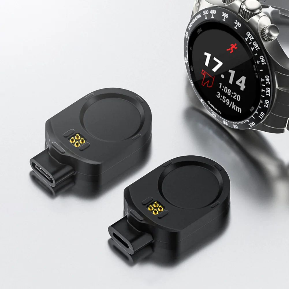 8 دبوس/نوع C إلى Garmin MARQ 2 MARQ (الجيل 2) ساعة مهايئ شاحن ساعة مستقرة موصل شاحن التوصيل والتشغيل للسفر المنزلي