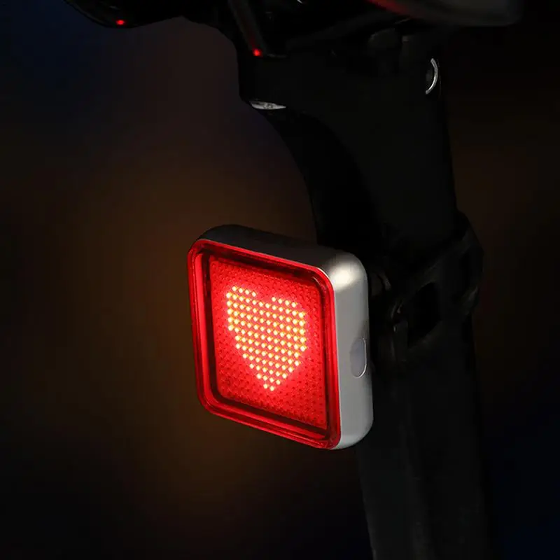 Bikes Tail Light Smart Sensor Waterproof Bikes Light Patterns Changeable Fast Charging Easy Installation Multifunctional Rear