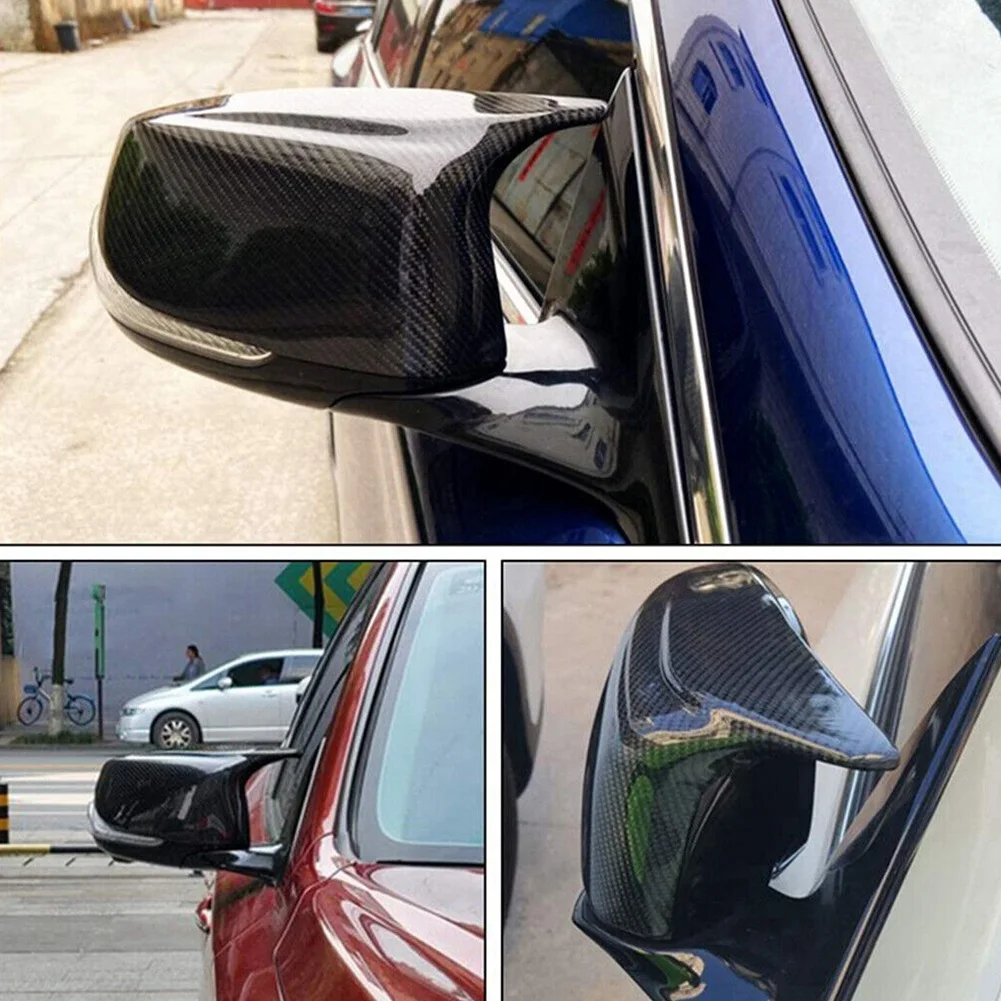 For Infiniti Q50 Q60 Q70 QX30 2014-2021 Carbon Fiber Color Rearview Mirror Cover Caps Side Door Mirror M Style Pair