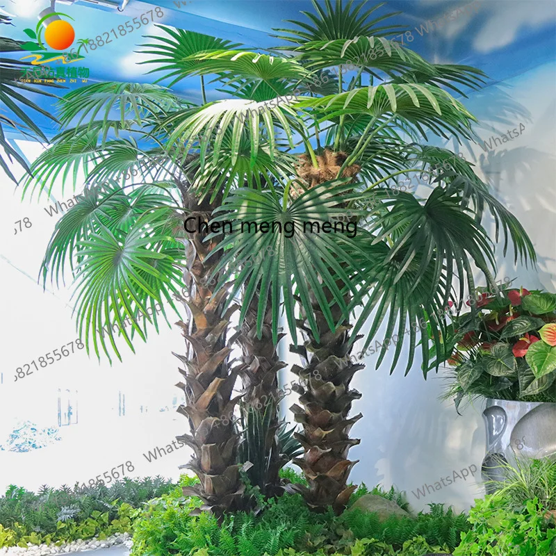 Simulation palm tree simulation coconut curved pole palm production, landscape engineering landscaping simulation tree