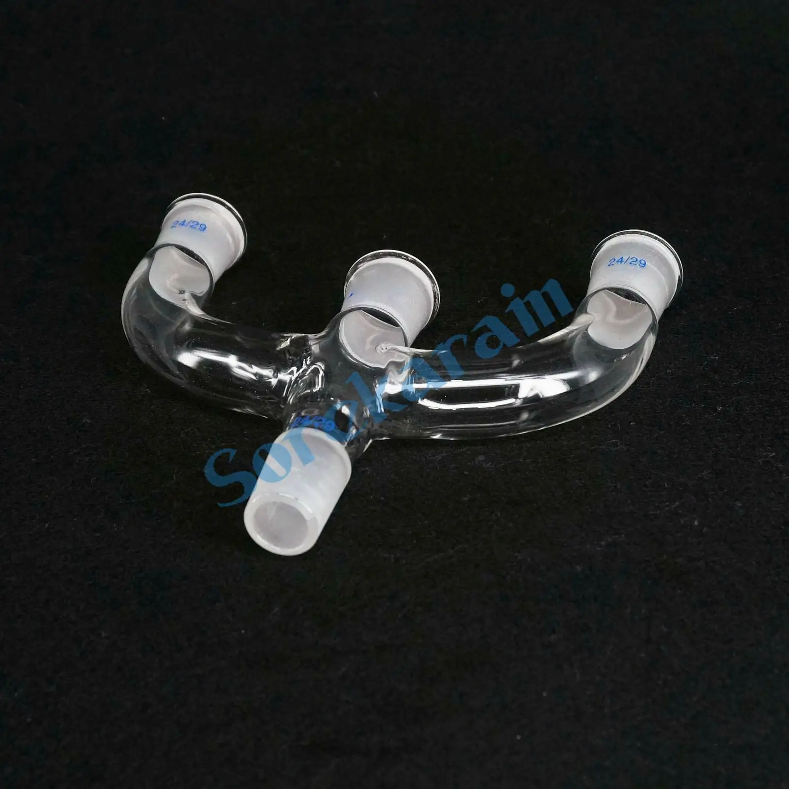 19/26 24/29 29/32 Ground Joint 19/24/29mm Stopper Borosilicate Glass 4-Ways Distillation Adapter Head Y Type Connector Tube
