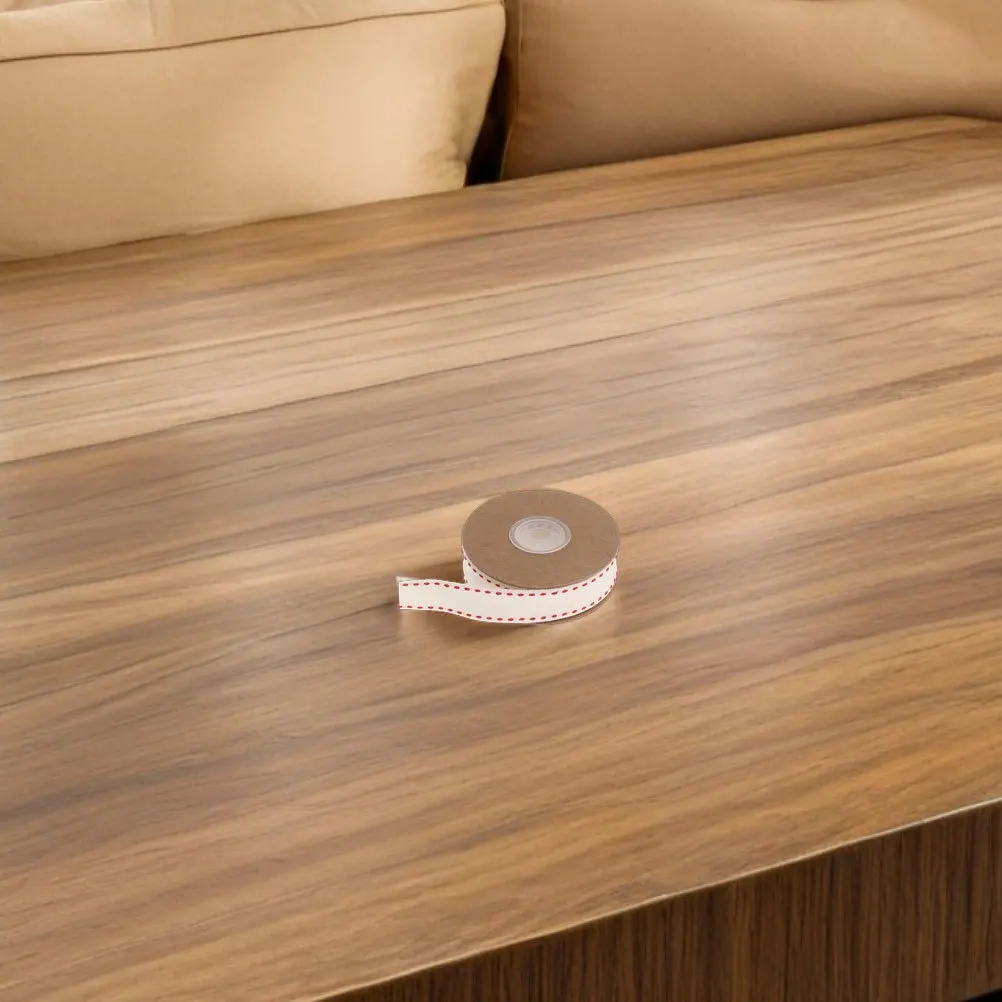 

2pcs Cotton Stripe Craft Ribbon 10 Yards 2Cm Wide Dotted Stitched Farmhouse Decor For Diy Present Wrapping Bouquet Hair