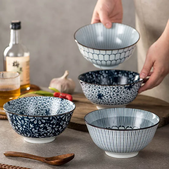 

Vintage Japanese style and wind bowl household advanced ceramic bowl gift Lamian Noodles bowl rice bowl