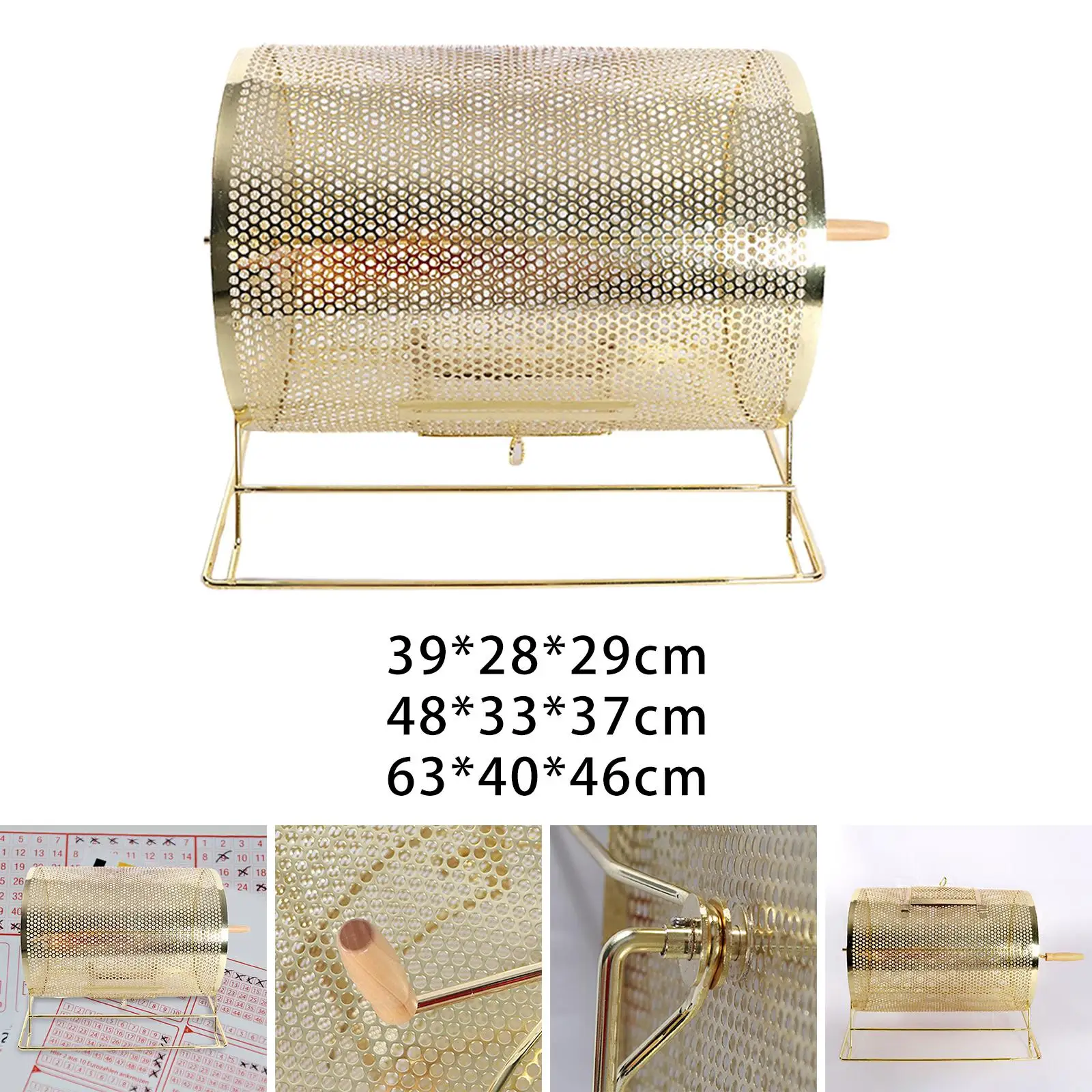 Raffle Drum Award Machine with Wooden Turning Handle, Raffle Drum Equipment