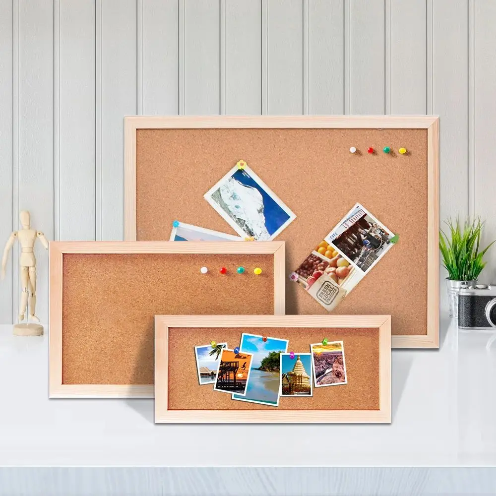 Wooden Cork Board Decoration Wall Hang Message Boards Dormitory Soft Letter Pins Message Board Background Photo Wall Plate Decor