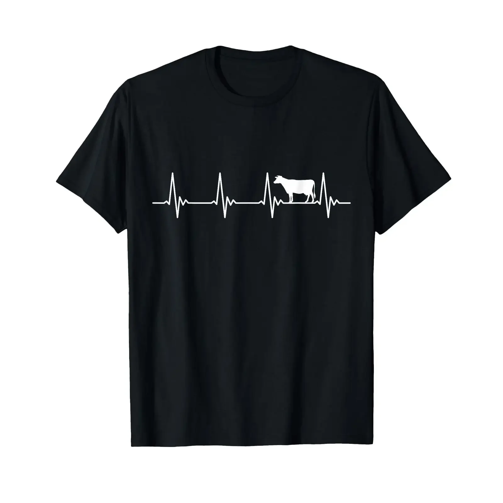 Cow Heartbeat Farmer Cows Farm Treker T Shirt vintage Washed Slightly Soft designer clothes streetwear Breathable fashion