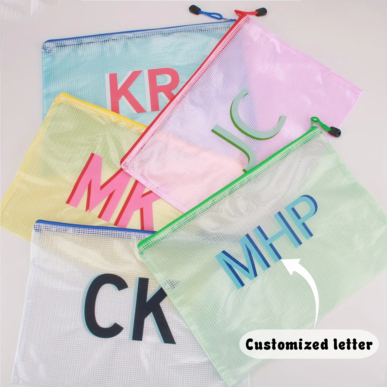 Customized Shadow Monogram Letter Pool Bag, Personalized Wet Bag, Customized Makeup Bag, Bag Custom Beach Bag, Bridesmaids Gift