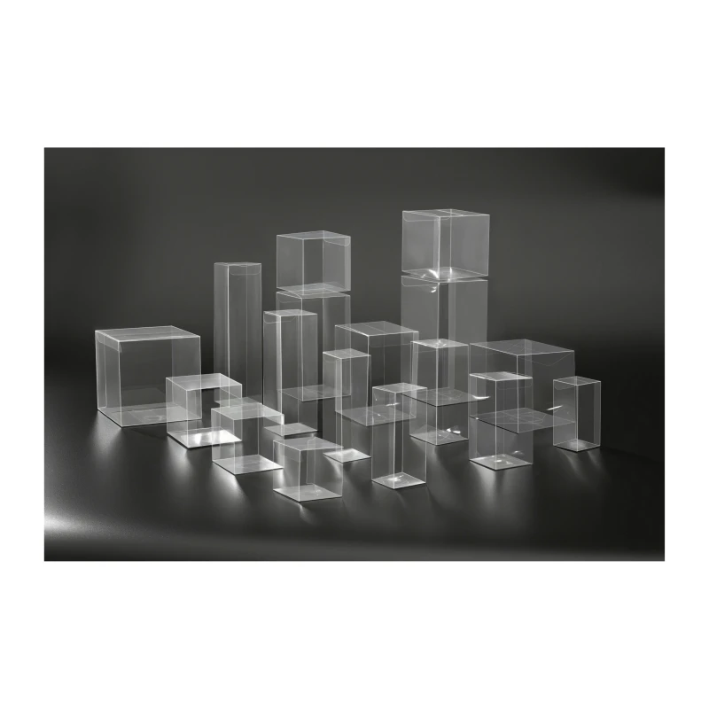 50 stuks doorzichtige plastic PET opvouwbare vierkante display-geschenkdozen PVC retail geschenk vierkante verpakking transparante opbergdoos voor figuren - afbeelding 2