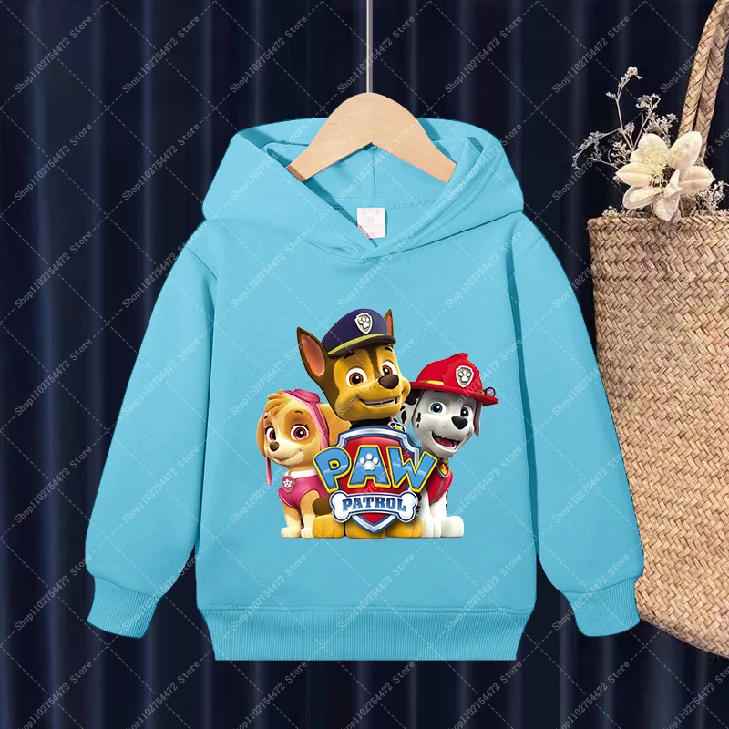 باو باترولز الاطفال طويلة الأكمام هوديس الأطفال أنيمي لطيف هودي سكاي تشيس الكرتون مقنعين القمم لصبي فتاة الخريف رقيقة الملابس