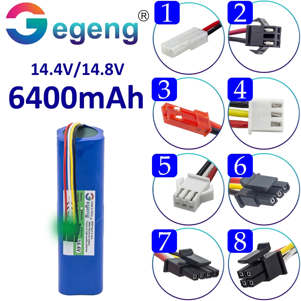 

GEGENG 4S2P 14.4V/14.8V 6400mAh Li-ion Battery For Proscenic/XiaoMi Roidmi Eve/Viomi/Dreame/ROEMO SYB2 Vacuum Cleaner Battery