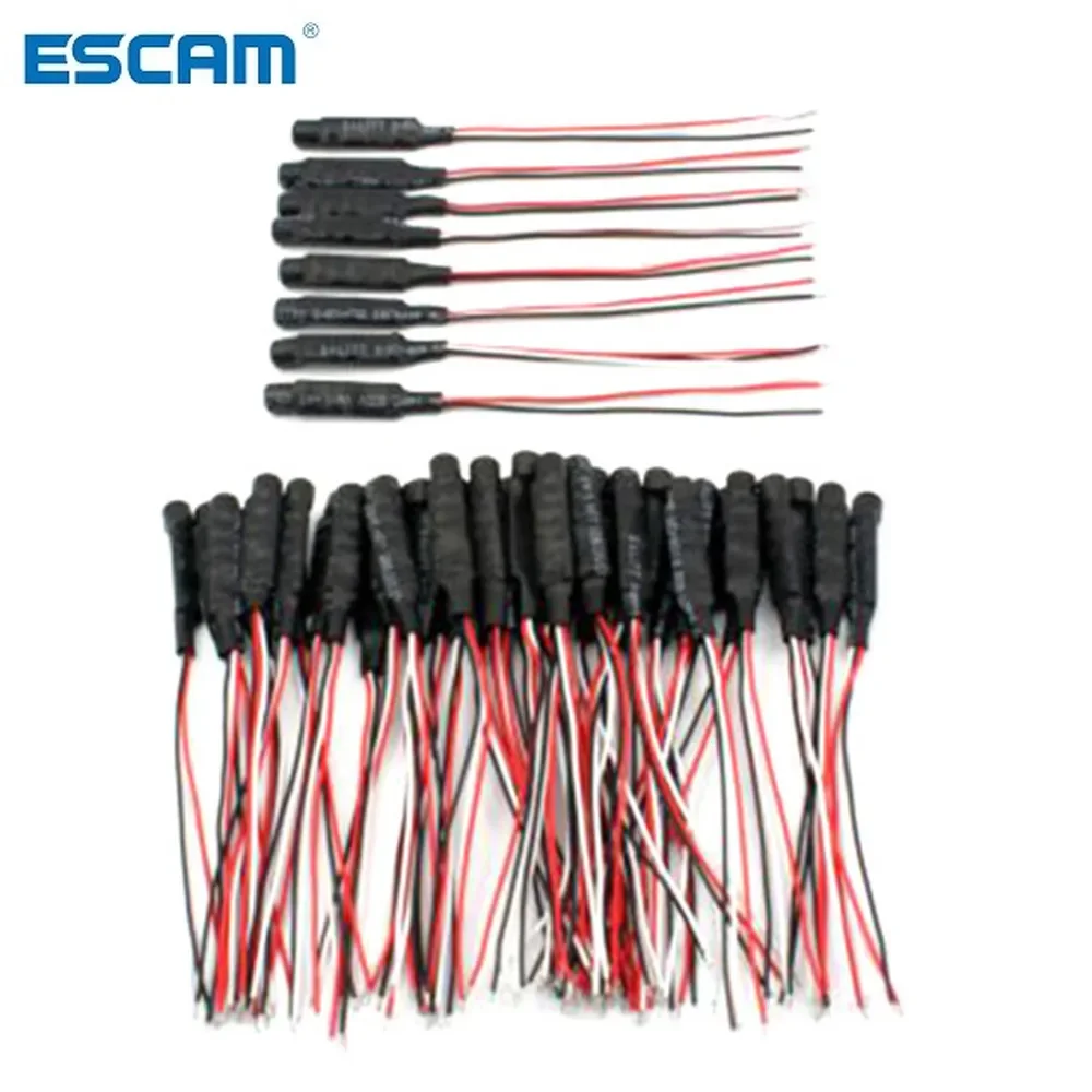 ESCAM Mini Mic Sound Monitor dispositivo di prelievo Audio ad alta sensibilità 56db piccolo microfono per telecamera di sicurezza CCTV microfono CCTV