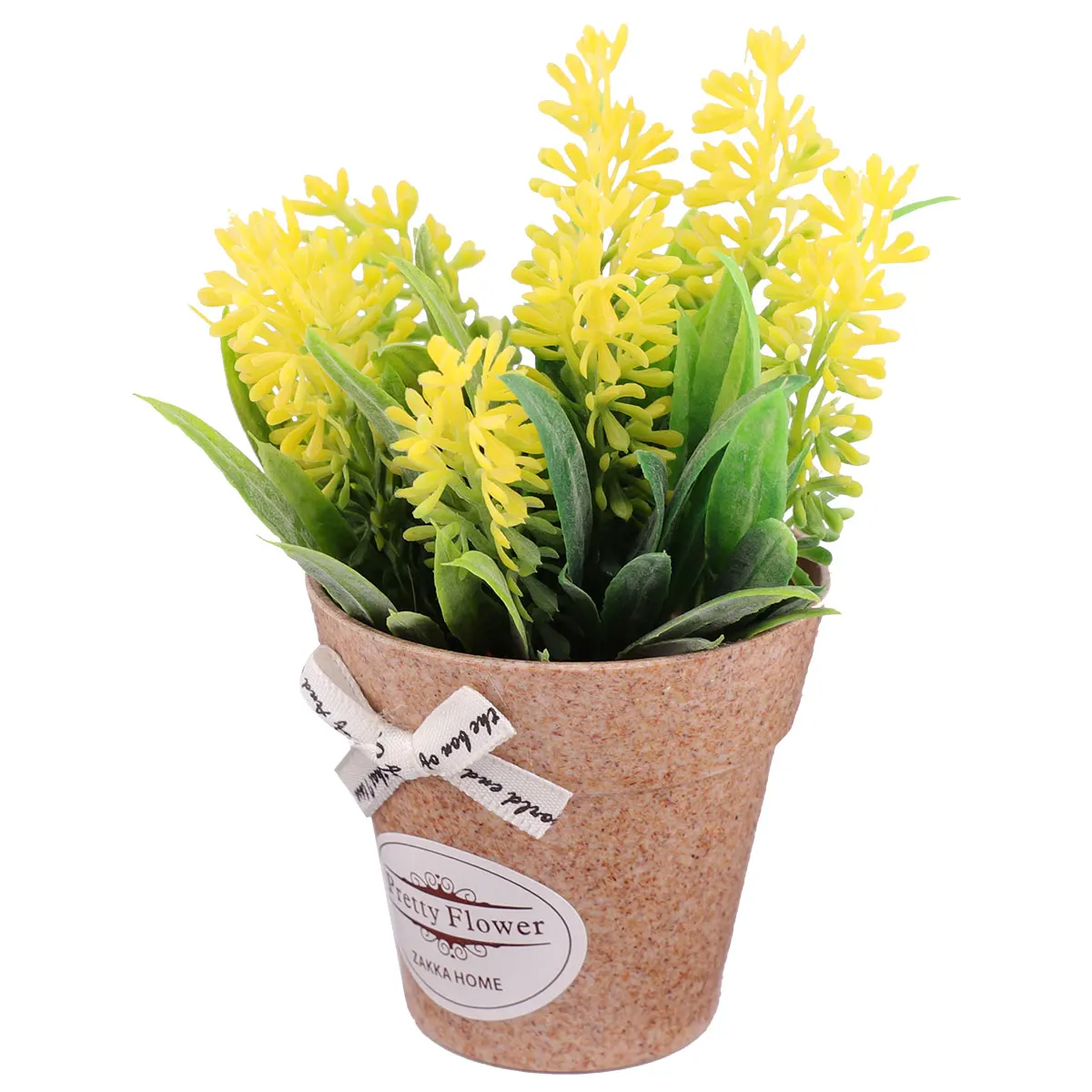 

Artificial Potted Plant Homsfou Bonsai Tree Small Fake Faux Indoor Plants Ornaments Desktop Basil Lavender