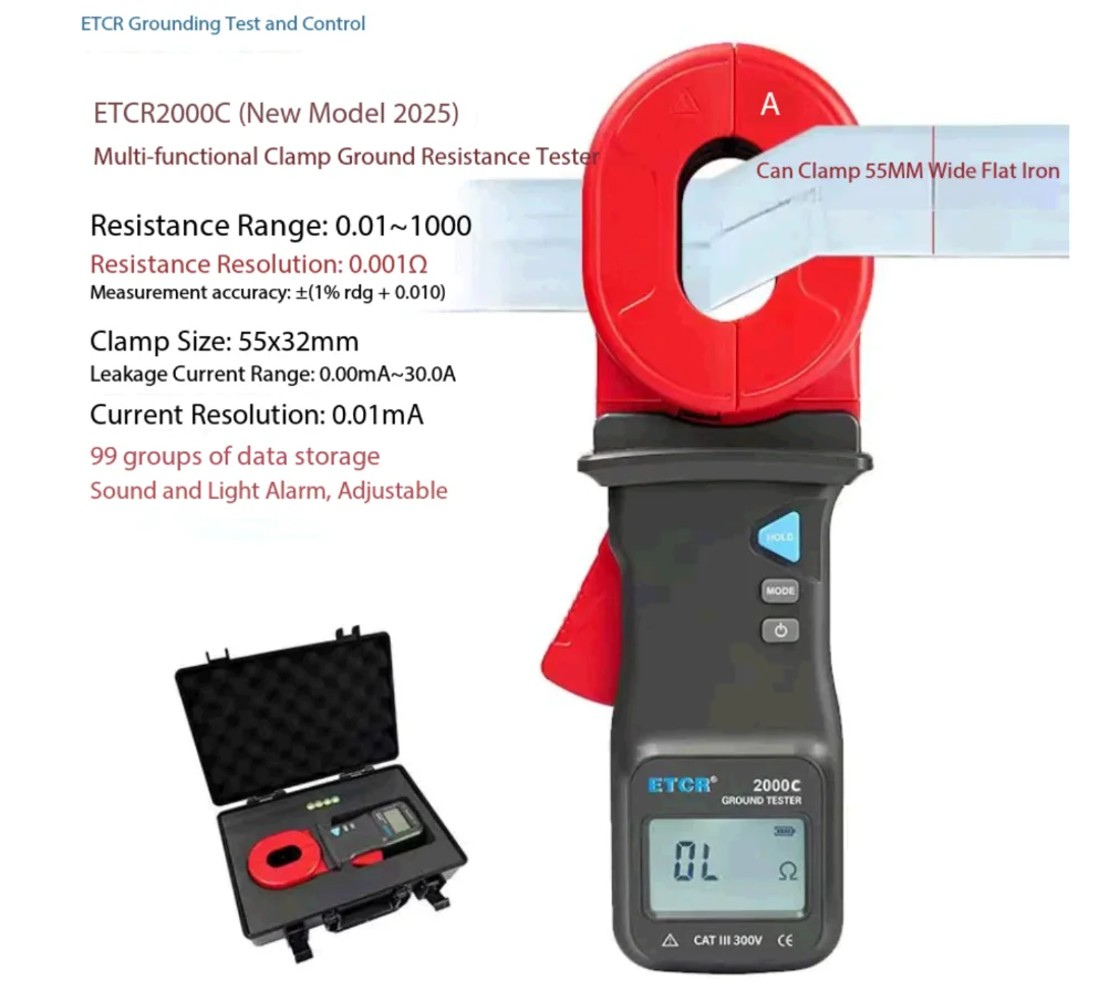Clamp meter ground resistance tester
