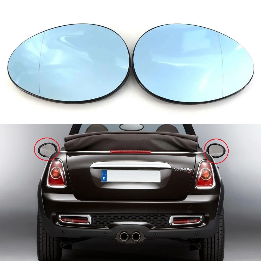 51162755625 51162755626 White/Blue Left Right Car Heated Wing Rear Mirror Glass For BMW Mini  R55 R56 R57 R58 R59 R60 R61 07-14