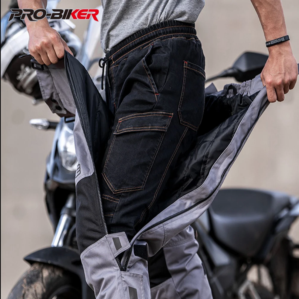 

Motorcycle Pants Man Wear-Resistant Motorcycle Riding Quick Release Pants Windproof And Warm Winter Detachable Motocross Pants