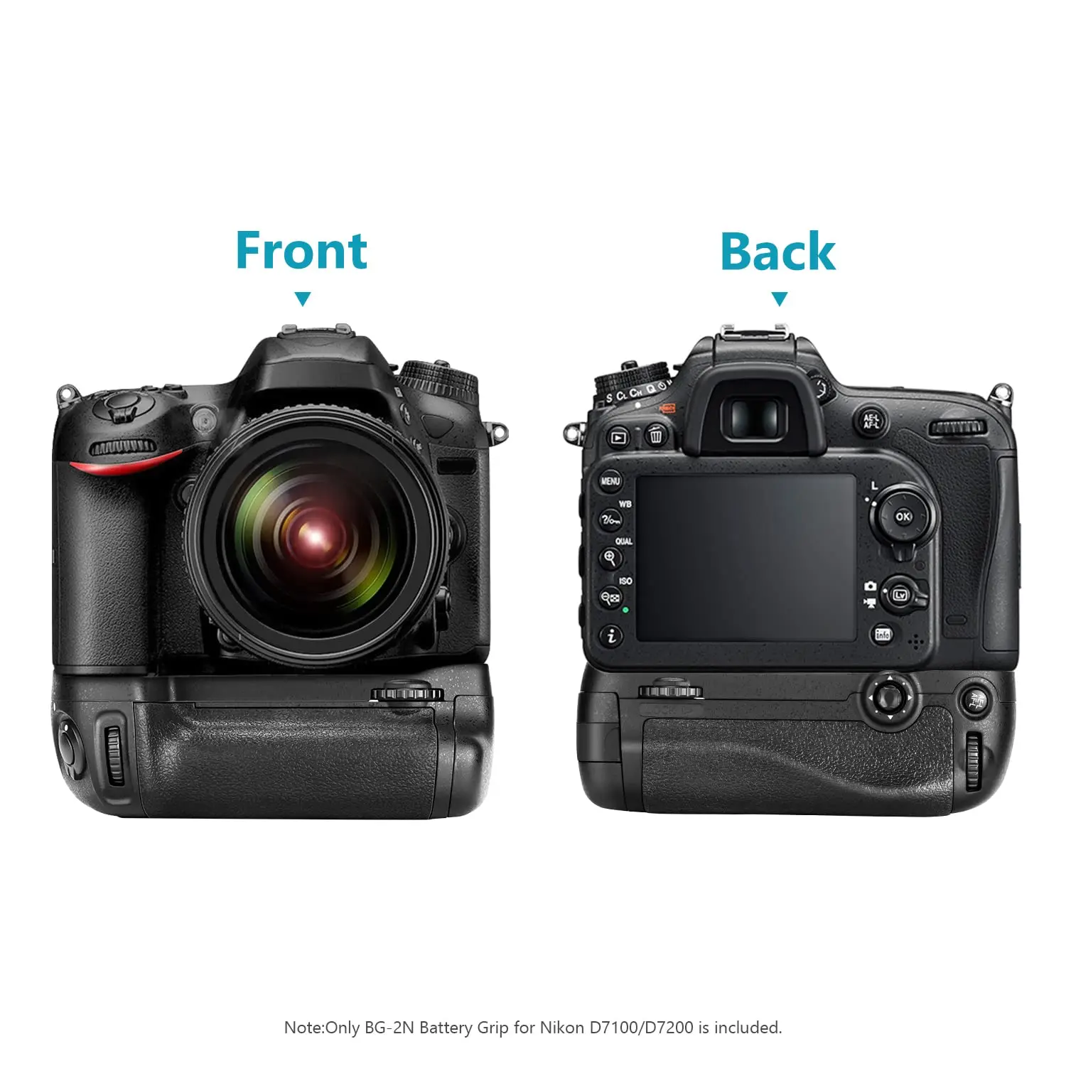 Neewer aperto de bateria vertical para MB-D15 funciona com bateria EN-EL15 ou 6 peças de baterias AA para Nikon D7100 D7200 Digital SLR