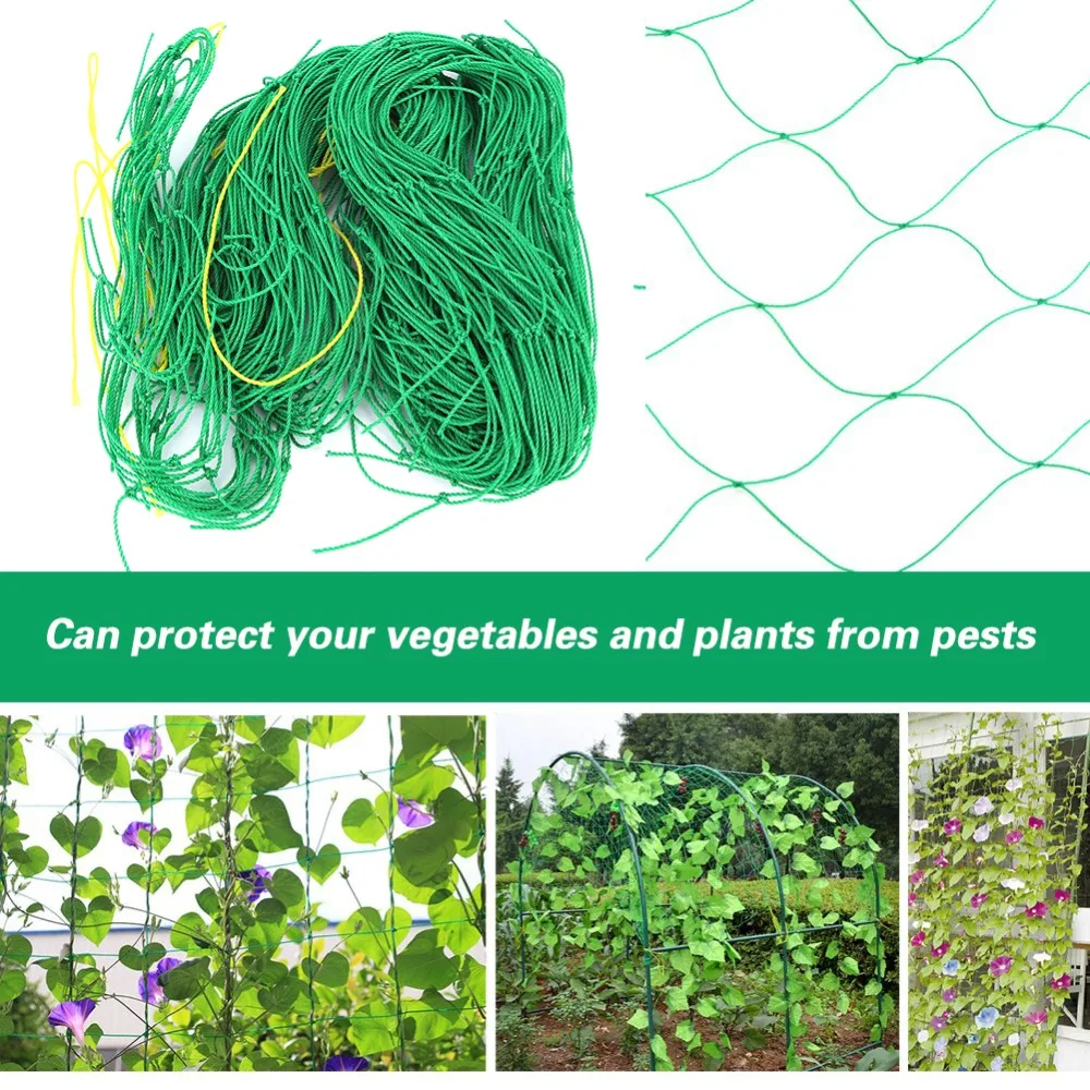 Durable Green Garden Trellis Netting Nylon Versatile Plant Climbing Support Net Practical Portable Plant Growth Net