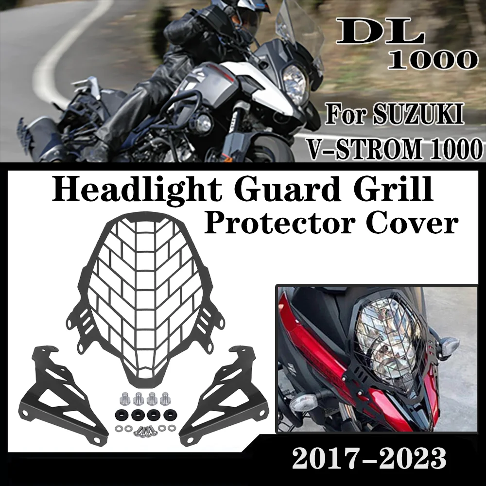 

Motorcycle CNC Headlight Guard Grill Protector Cover For SUZUKI V-STROM 1000 DL1000 2017-2023 2021 VSTROM 1000 650 DL 1000 DL650