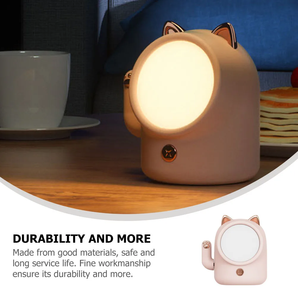

1Set Creative Fortune Cat LED Night Light Small USB Rechargeable Decorative Desk Lamp for Bedroom Nursery Living Room