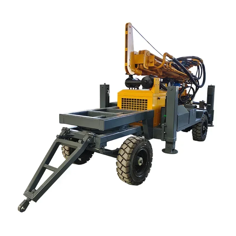 YG Portable Drill Rig Machine Wheel Type Pneumatic 100 Meter Water Well Drilling Rig Equipment with Bit Parts Supply