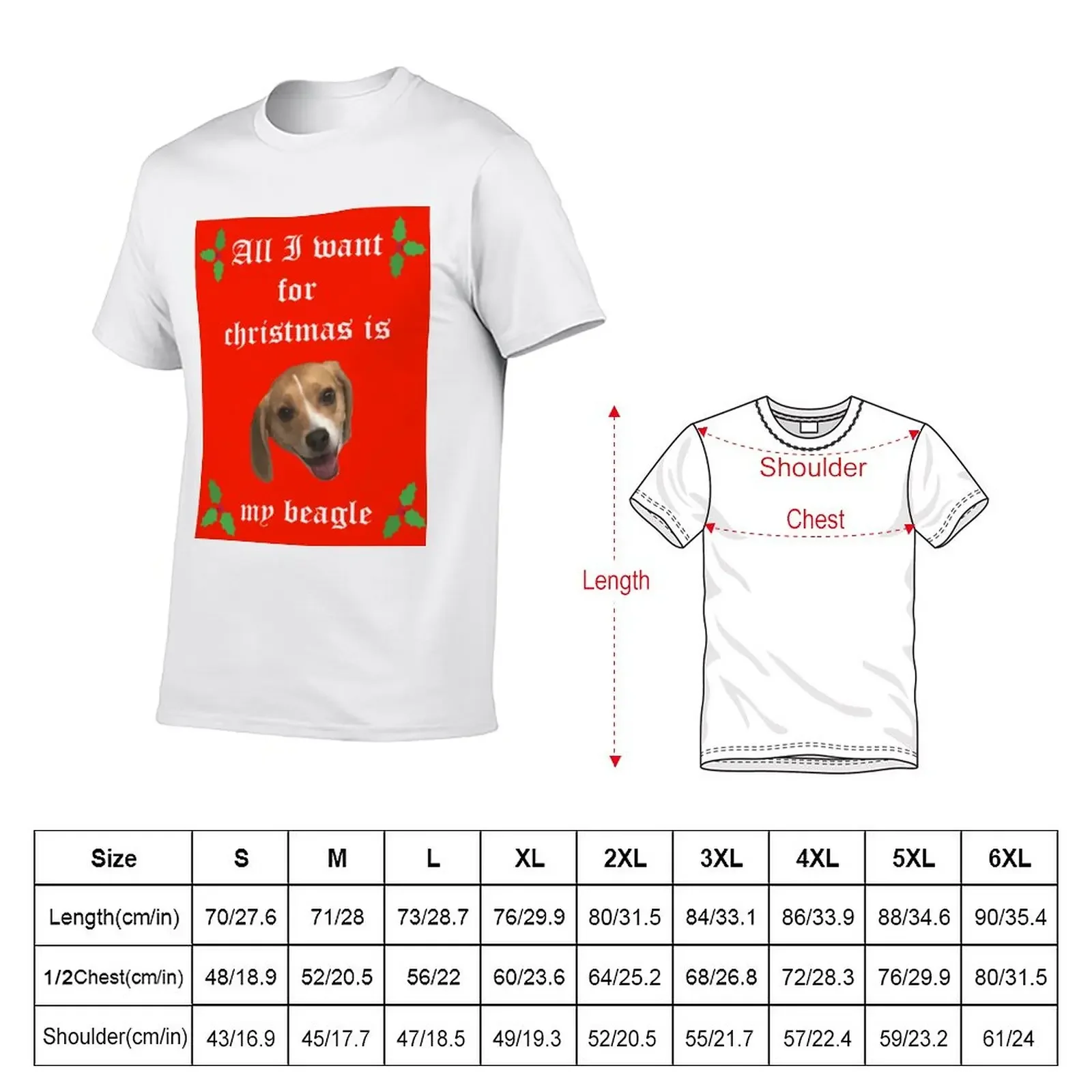 Christmas Beagle T-Shirt sports fans plus sizes plus size tops t shirts for men cotton