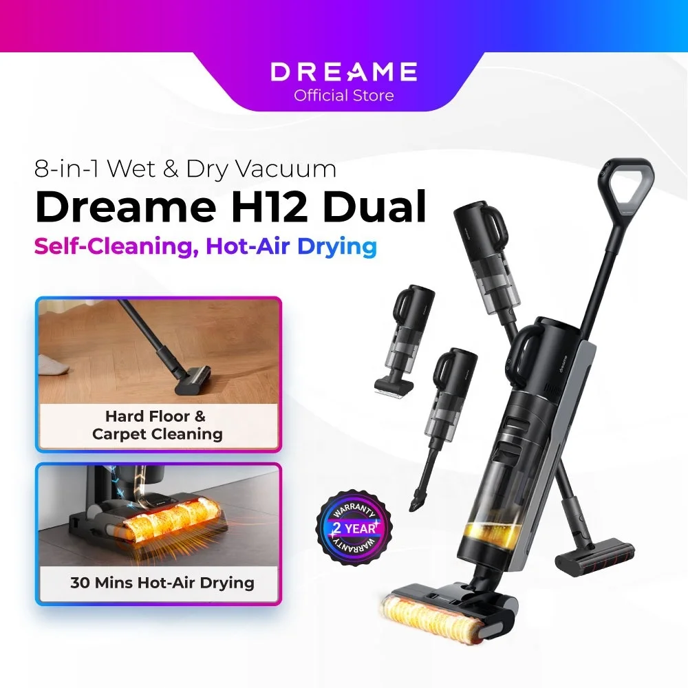 Dreame H12 Pro washable vacuum cleaner  Electric  cleaner Handheld Wet And Dry Upright hand cleaner моющий пилесос мощни