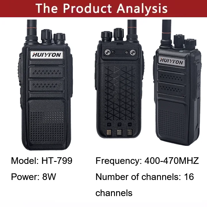 HUIYTON HT-799 اتصال داخلي محمول لجولة القيادة الذاتية في الهواء الطلق خدمة الشبكة العامة الموظفين خاص 16 واط قوة الاتصال الداخلي