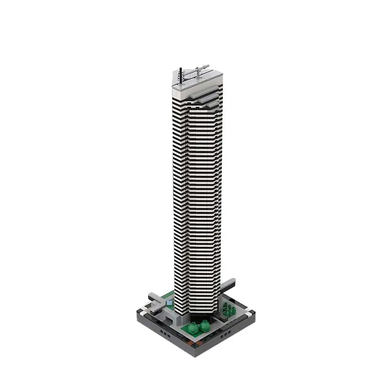 MOC Fulbright Tower Klocki Świata Sławna Architektura Model Budynku Klocki Granulat Kolekcjonerskie Zabawki Puzzle dla Dzieci Prezent