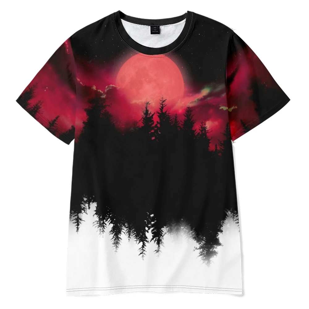 Forest Moon 3D T-shirt Summer Fashion Men Women Tshirt Casual Short Sleeve T Shirts Clothes