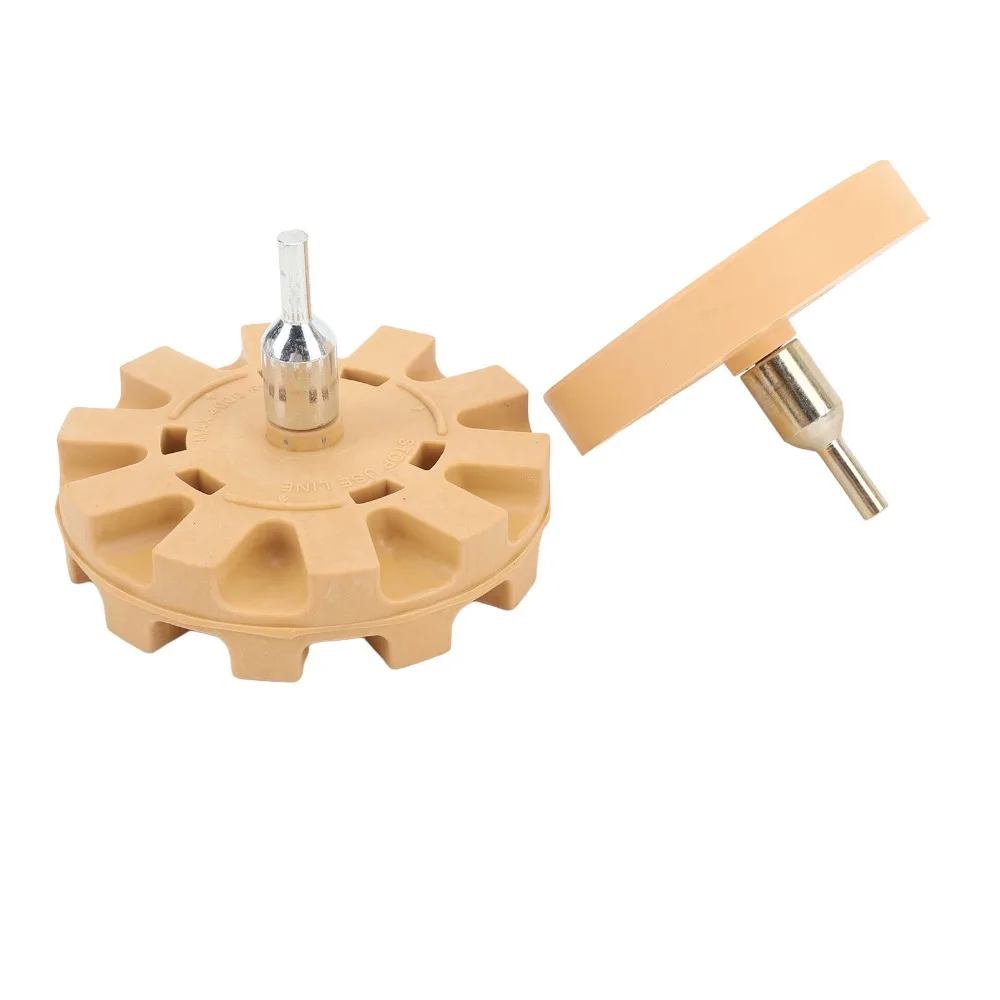 New Rubber Decal Remover Eraser Wheel Khaki Universal Rubber Adhesive Remover Wheel Sticker Eraser Wheel Auto Detailing