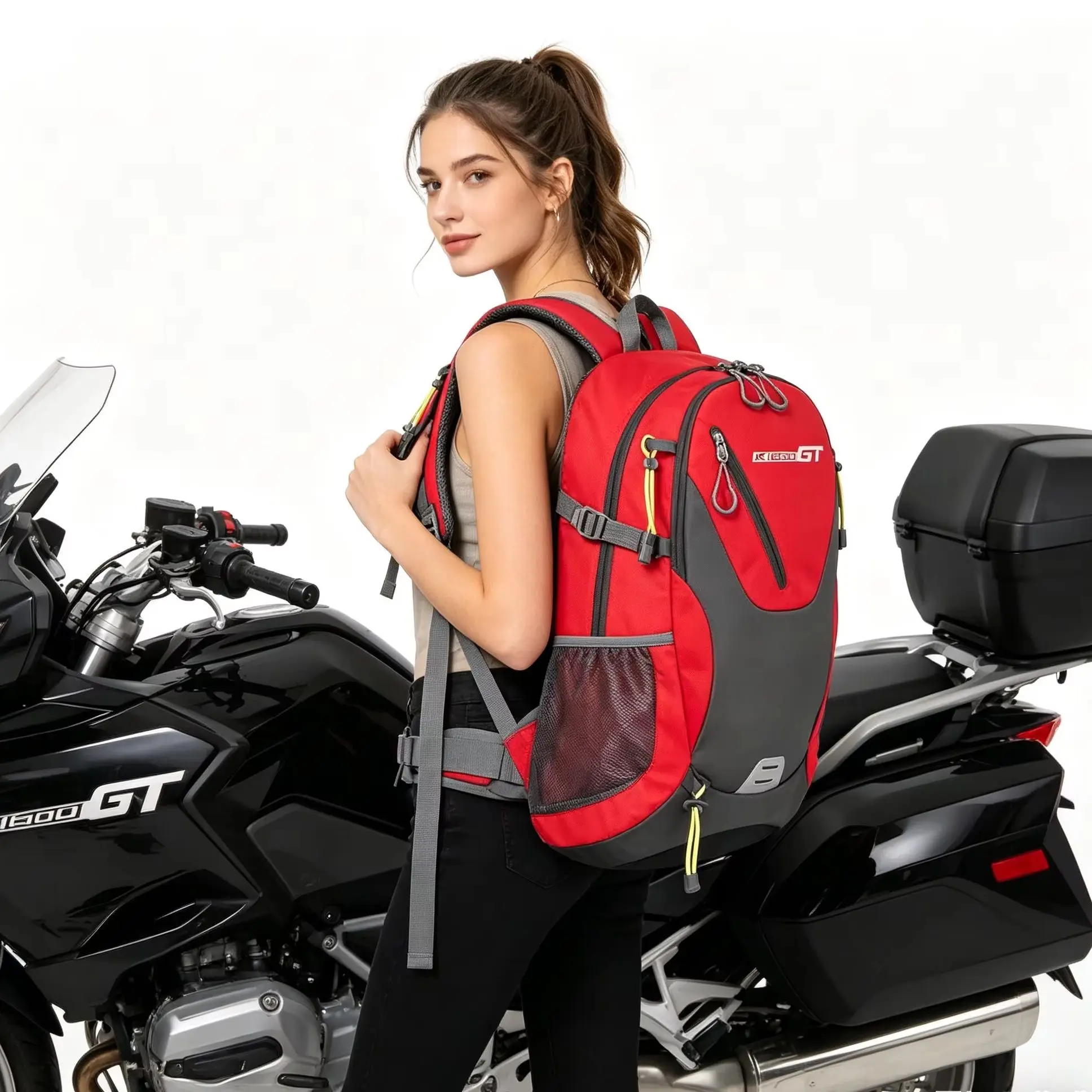 For BMW K1600GT & K1600GTL – 40L Classic Outdoor Backpack, Casual Patchwork Travel Bag for Men Women, Motorcycle Touring