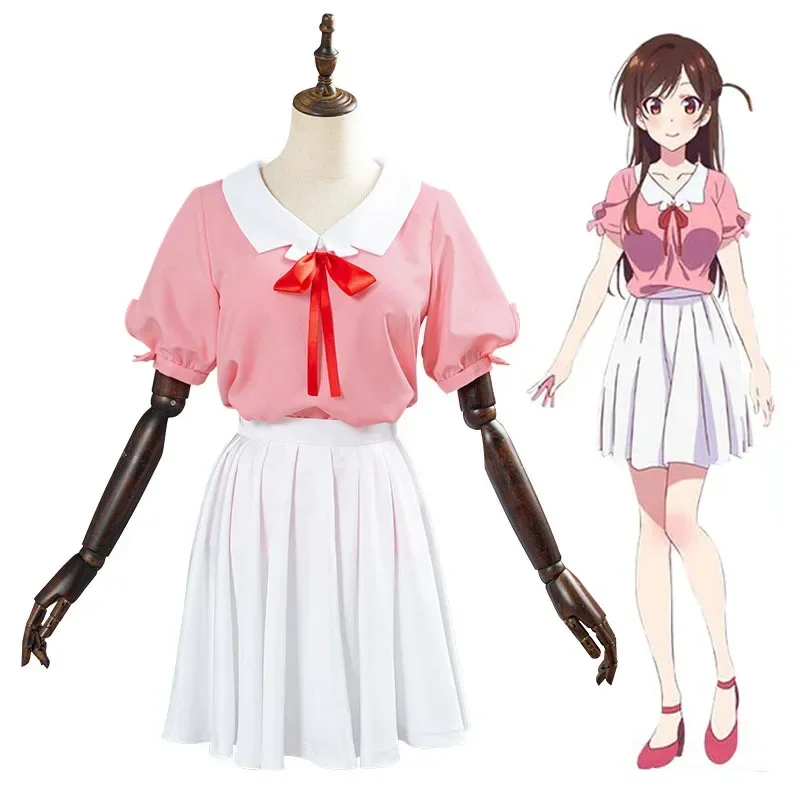 Anime Kanojo Okarishimasu Ichinose Chizuru Cosplay Costume School Girl Skirt Set Rent A Girlfriend Mizuhara Chizuru