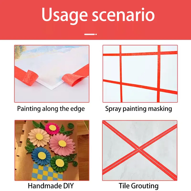 1 لفة شريطٌ لاصق أزرق إخفاء سهل إزالة الطلاء الشريط الأمن طلاء جدران الحرف الفنية البناء الفن المنزل 20 متر الشريط