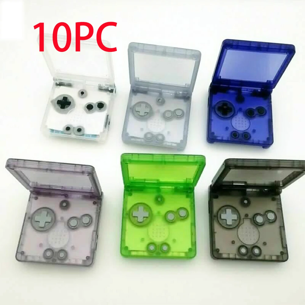 

10PC Transparent replacement Clear Shell Housing Case For Game Boy Advance SP GBA SP