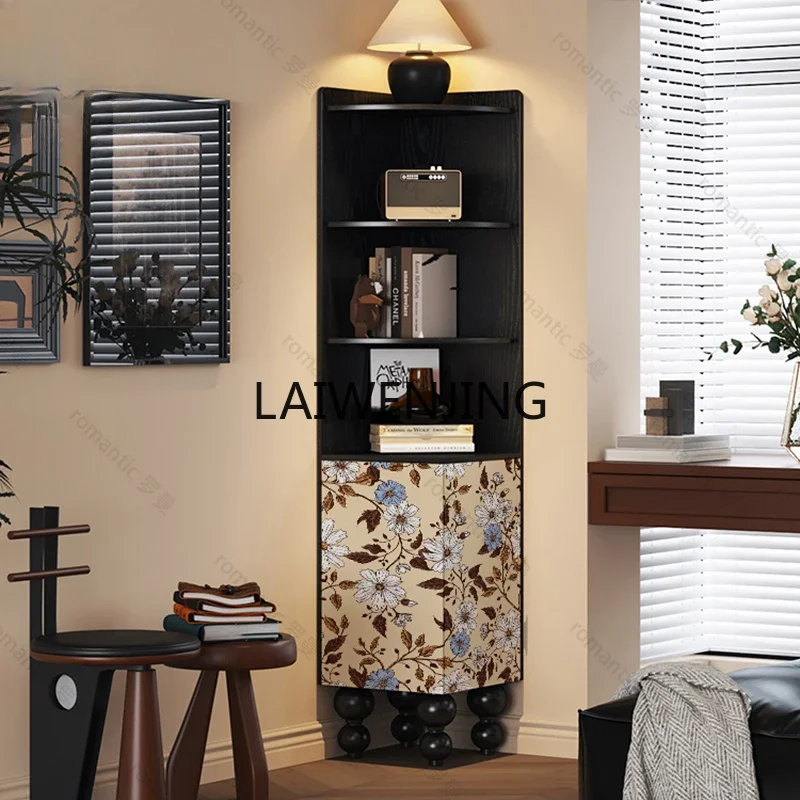 

SGF solid wood living room corner cabinet triangular bedroom storage cabinet