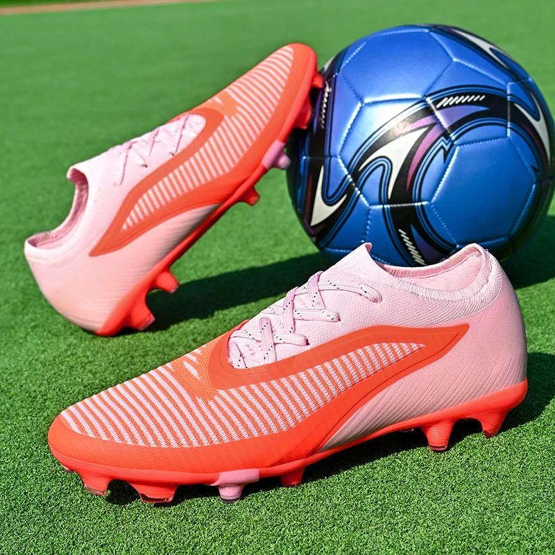 2026 New Summer Mens and Womens Football Shoes Versatile and Trendy Anti Slip Sports Shoes Wrapped Lightweight Nail Shoes